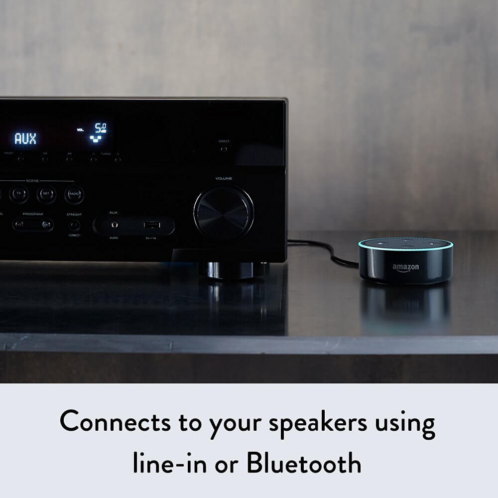 Amazon Echo Dot 2nd Generation connected to speaker