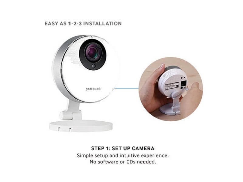 samsung smartcam solid red light