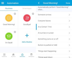 smartthings routines