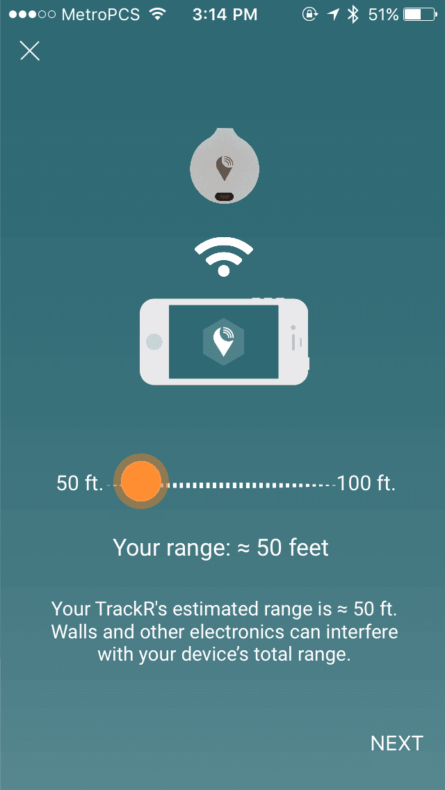 trackr app screenshot