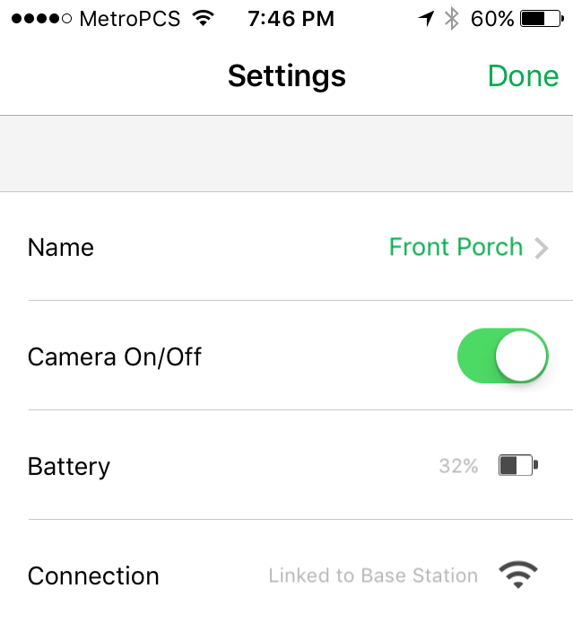 arlo screenshot battery