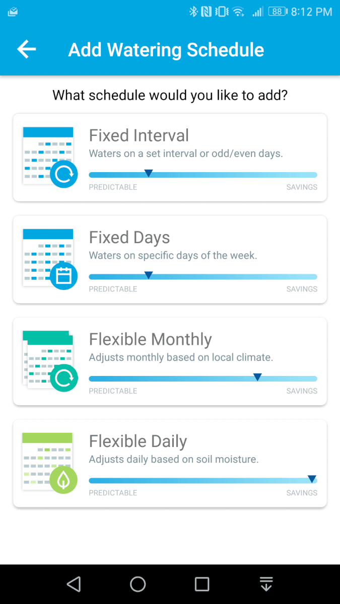 rachio screenshot app schedule