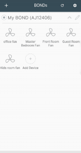 BOND fan control app