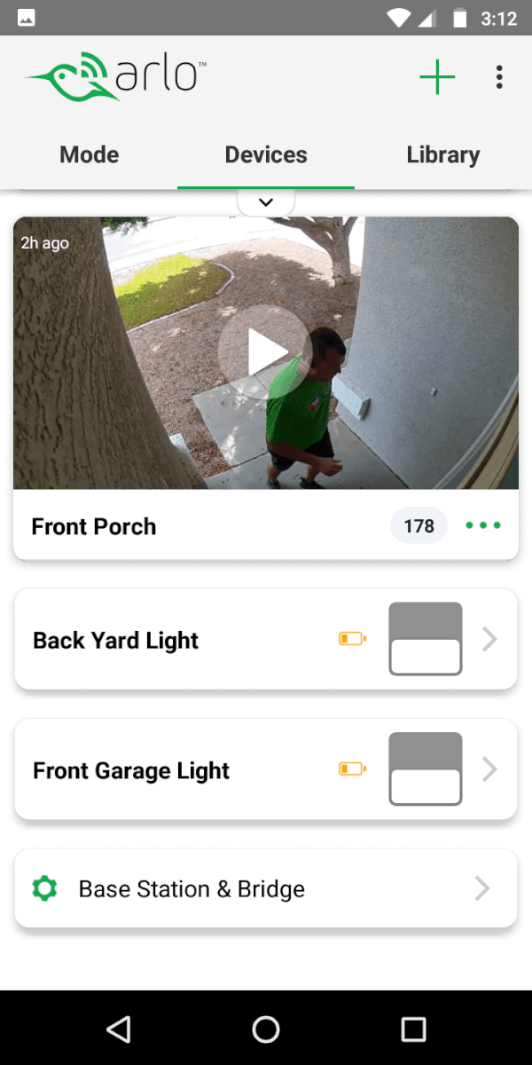 arlo security light app