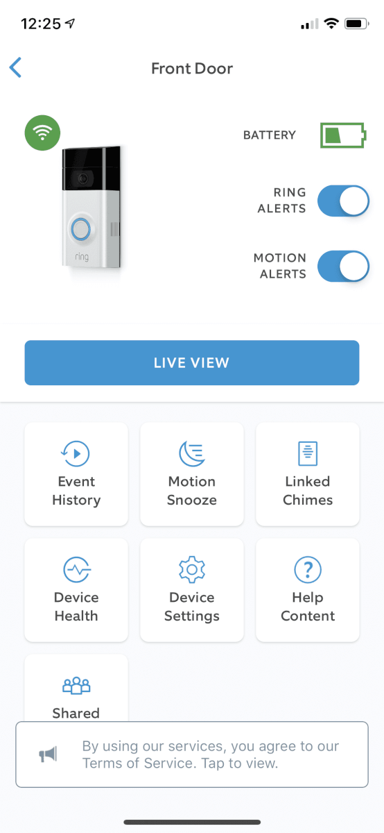 The ring sales battery life