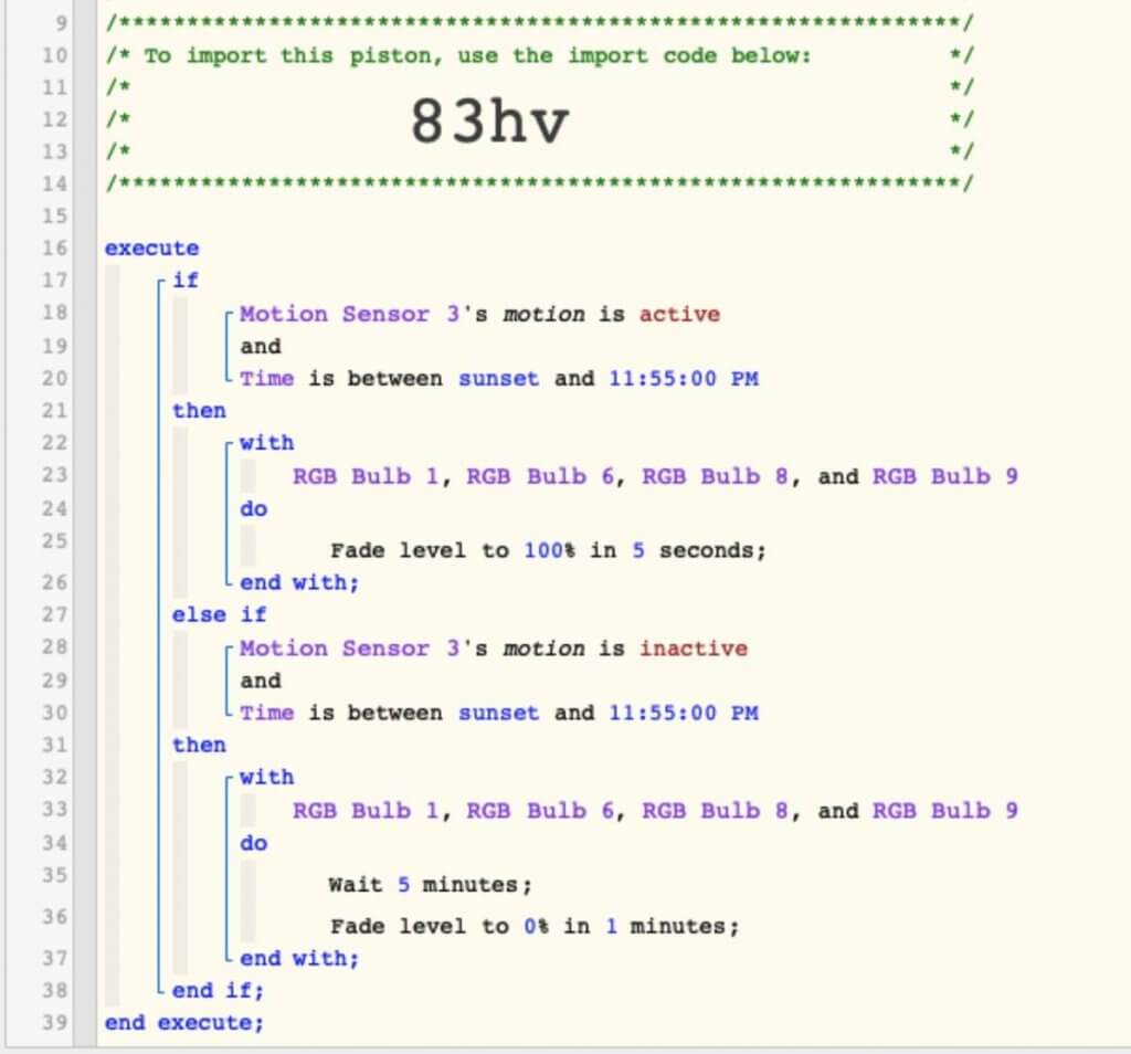 webcore motion slowly fade