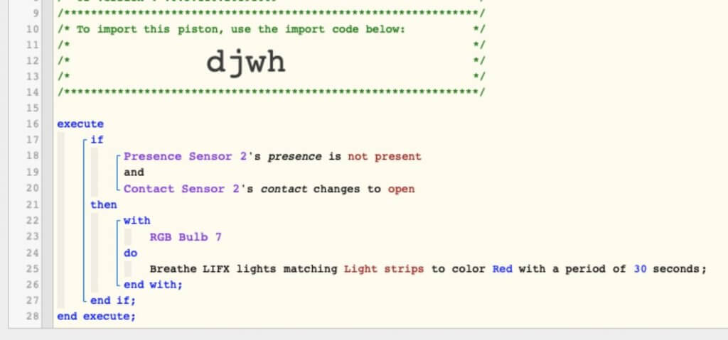 webcore lights flashing