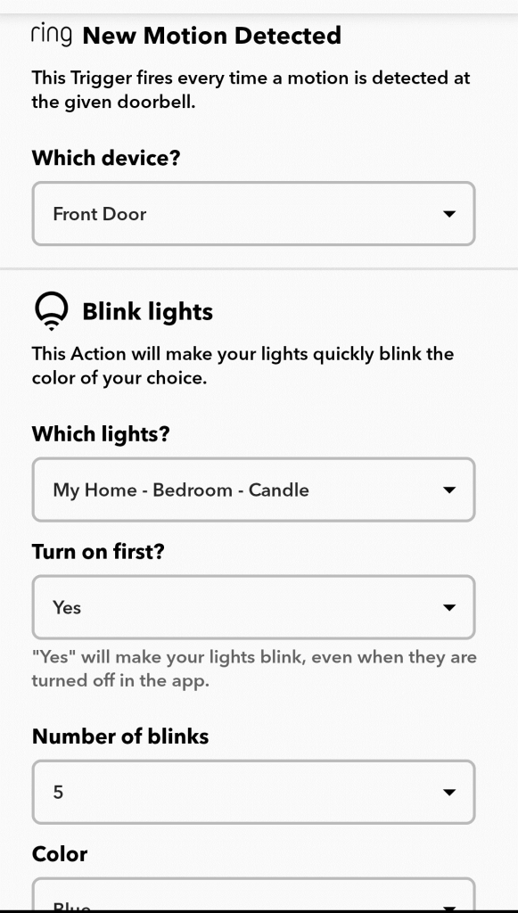 front door light notification