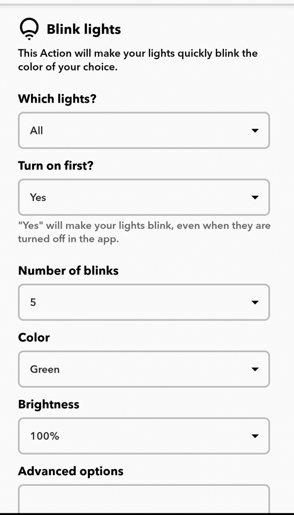 alexa timer blink lights