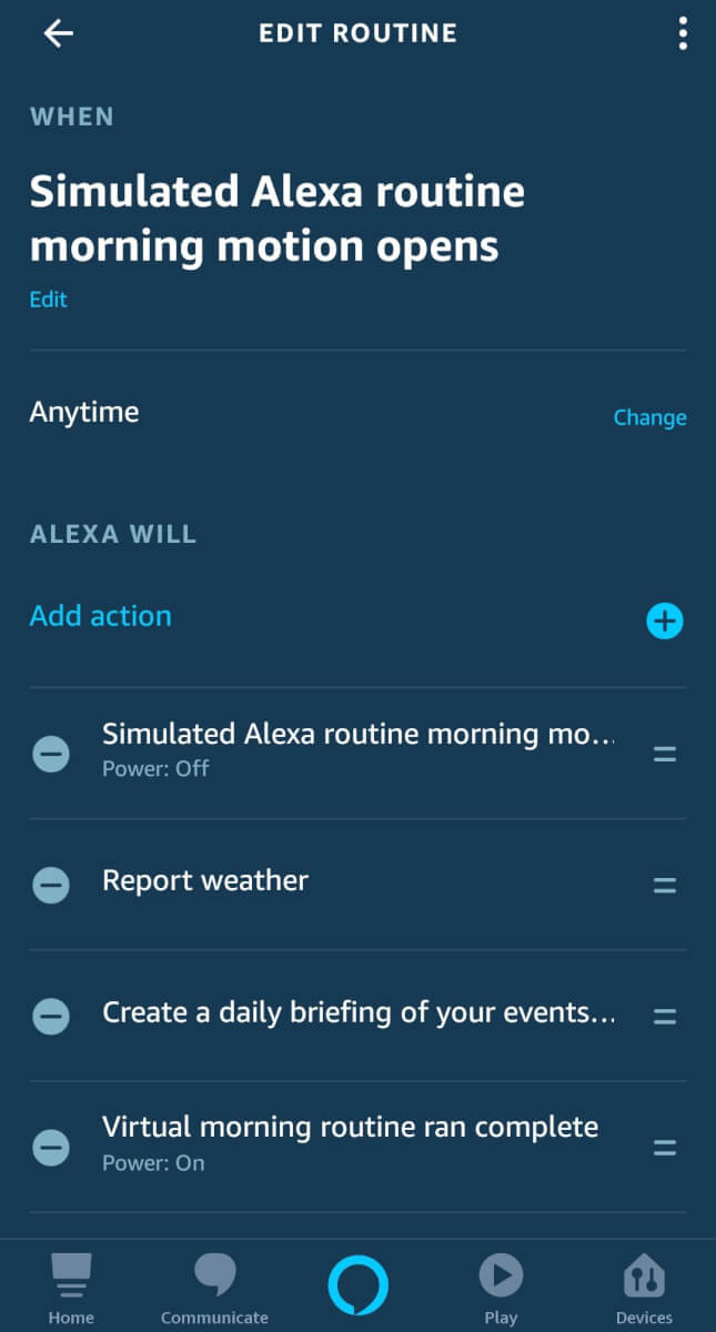 smartthings trigger alexa routine